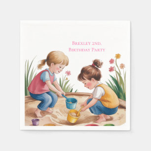 2e verjaardag Sandbox Girl Party Servet