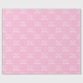 2e verjaardag schattig meisje roze eenvoudig meisj cadeaupapier (Vlak)