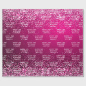 2e verjaardag schattig meisje roze eenvoudig moder cadeaupapier (Vlak)