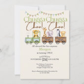 2e Verjaardag Schattige Chugga Waterverf Dierentre Kaart (Voorkant)