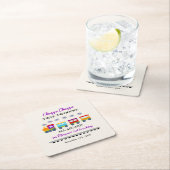 2e verjaardag Schattigee kleurrijke trein Kartonnen Onderzetters (Insitu)