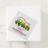 2e verjaardag Schattigee kleurrijke trein met Cade Bedankjes Labels (In situ)