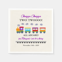 2e verjaardag Schattigee kleurrijke trein