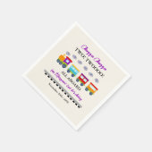 2e verjaardag Schattigee kleurrijke trein Servet (Hoek)