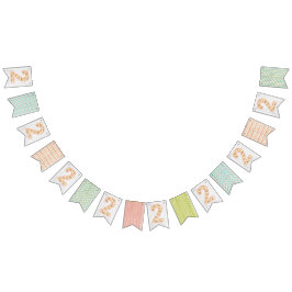 2e verjaardag Shabby Chic Rozen Rustic Wood Floral Vlaggetjes