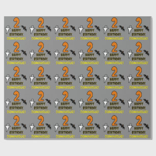 2e verjaardag: Spooky Halloween Thema + aangepaste Cadeaupapier