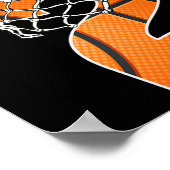 2e verjaardag sport 2 jaar oud basketbal 2 jongens poster (Hoek)