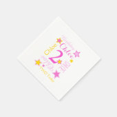 2e verjaardag ster genaamd Graphic Yellow Pink Servet (Hoek)