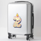 2e verjaardag Sticker (Koffer)