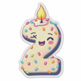 2e verjaardag Sticker