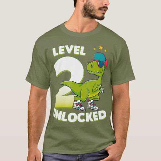 2e verjaardag T Shirt Dinosaur Rex 2 jaar (Voorkant)