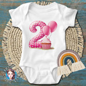 2e verjaardag taart meisje romper