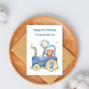2e verjaardag Tractor Teddy Verjaardagskaart voor  Kaart