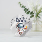 2e verjaardag twee de maan jongen kaart (Staand voorkant)