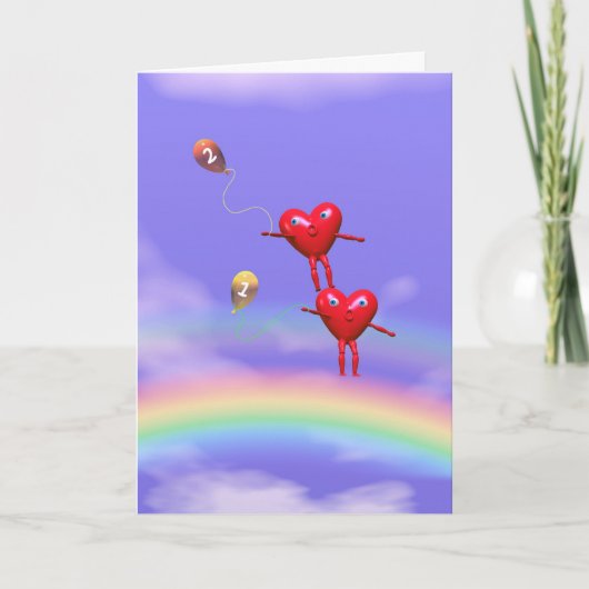 2e verjaardag - twee jaar oud bereiken kaart (Voorkant)