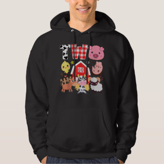 2e verjaardag Twee jaar oud Boerderij thema dieren Hoodie