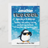 2e verjaardag Twee koele pinguïn jongen Kaart (Voorkant)