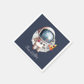 2e Verjaardag Twee Naar De Maan Papieren Servetten (Hoek)