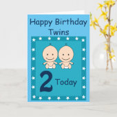 2e verjaardag tweedaagse jongens kaart (Gele Bloem)