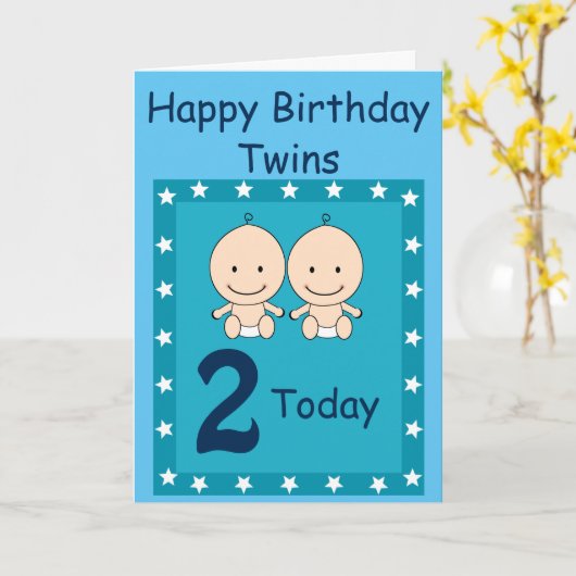 2e verjaardag tweedaagse jongens kaart (Gele Bloem)