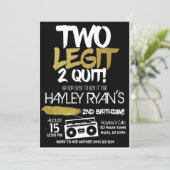 2e verjaardag Tweede Legit met Hip Hop Kaart (Staand voorkant)