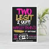 2e verjaardag Tweede Legit met Hip Hop Uitnodiging (Staand voorkant)