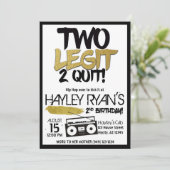 2e verjaardag Tweede Legit met Hip Hop Uitnodiging (Staand voorkant)