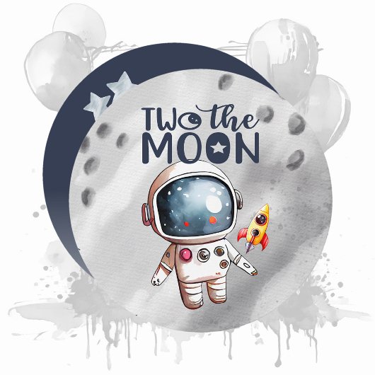 2e verjaardag Two The Moon Jongen Kaart