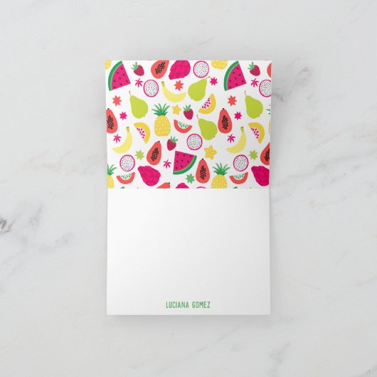 2e verjaardag Two-tti Frutti Fruit Dank je wel Bedankkaart (Binnen)