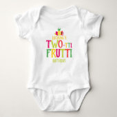 2e verjaardag Two-tti Frutti Fruit gepersonaliseer Romper (Voorkant)