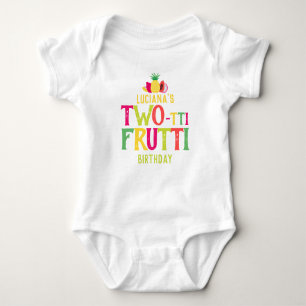 2e verjaardag Two-tti Frutti Fruit gepersonaliseer Romper