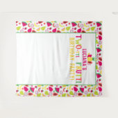 2e verjaardag Two-tti Frutti Fruit verjaardagsfees Wandkleed (Voorkant (horizontaal))