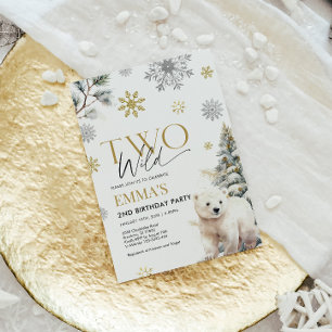 2e Verjaardag Uitnodiging Beer, Twee Wilde Verjaar