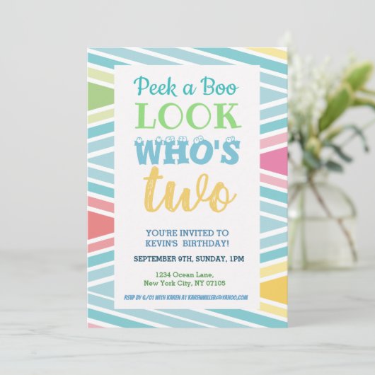 2e verjaardag Uitnodiging Gezegden (Staand voorkant)