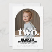 2e verjaardag uitnodiging Kijk wie is twee uitnodi (Voorkant)