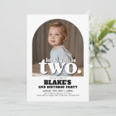 2e verjaardag uitnodiging Kijk wie is twee uitnodi (Staand voorkant)