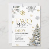 2e verjaardag uitnodiging, twee wilde verjaardag kaart (Voorkant)