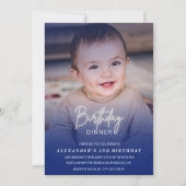 2e verjaardag uitnodiging Verjaardag Diner Foto jo (Voorkant)