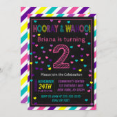 2e Verjaardag Uitnodiging voor een Meisjes Verjaar (Voorkant / Achterkant)