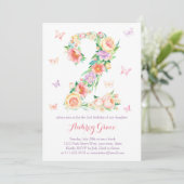 2e verjaardag van Butterfly Garden Party nodigt ka Kaart (Staand voorkant)
