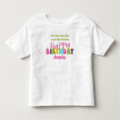 2e verjaardag van de 13de dag kleurrijke kaarsmeis kinder shirts (Voorkant)