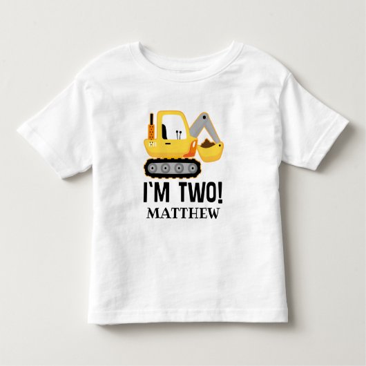2e verjaardag van de Bouwnijverheid Bulldozer Pers Kinder Shirts (Voorkant)