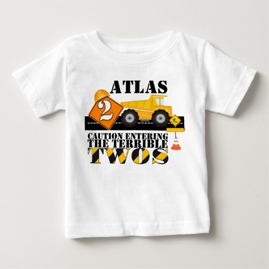 2e verjaardag van de bouwpartij Birthday Boy Shirt (Voorkant)