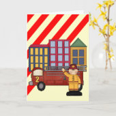 2e verjaardag van de brandweerman kaart (Gele Bloem)