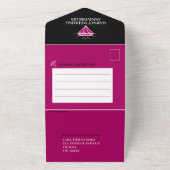 2e verjaardag van de huwelijksfeestdag in garnet - all in one uitnodiging (Buitenkant)