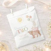 2e verjaardag van de landdieren op de werf bedankzakje (Geknipt)