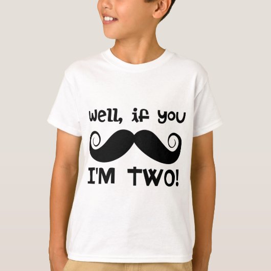 2e verjaardag van de Mustache T-shirt (Voorkant)