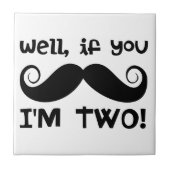 2e verjaardag van de Mustache Tegeltje (Voorkant)
