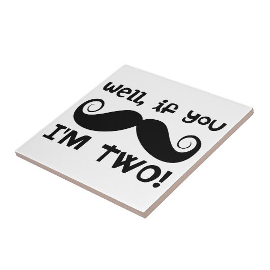 2e verjaardag van de Mustache Tegeltje (Zijkant)