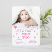 2e verjaardag van de opnodiging van de roze Stars Kaart (Staand voorkant)